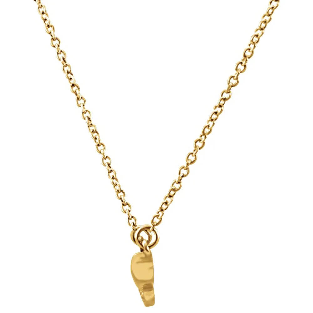 .08 Ctw Diamond Freeform Bar Necklace in 14k Yellow Gold, 17.5 Inch