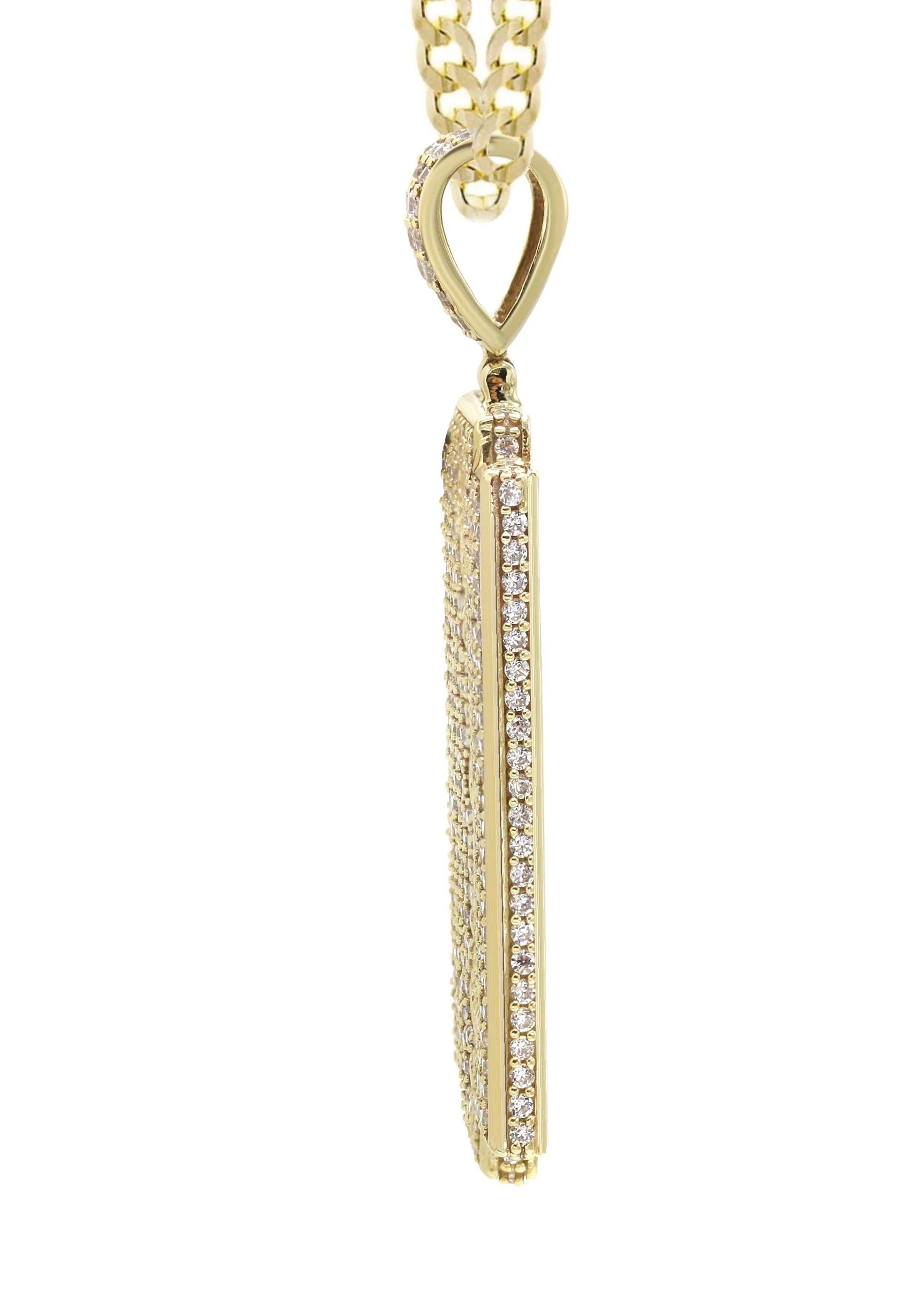 10K Yellow Gold  Razor Blade Necklace | Appx. 17 Grams