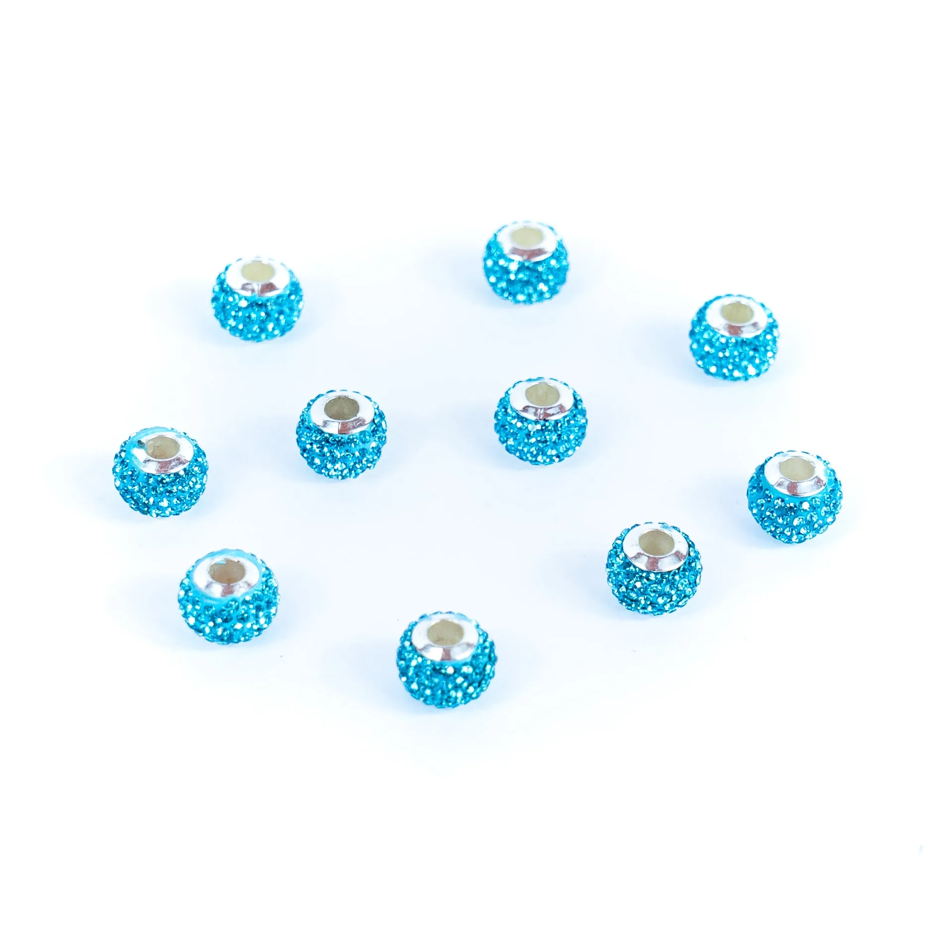 10pcs colorful shiny beads in 10 different colors for 5mm wire  D-5-5-266