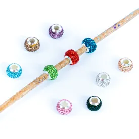 10pcs colorful shiny beads in 10 different colors for 5mm wire  D-5-5-266