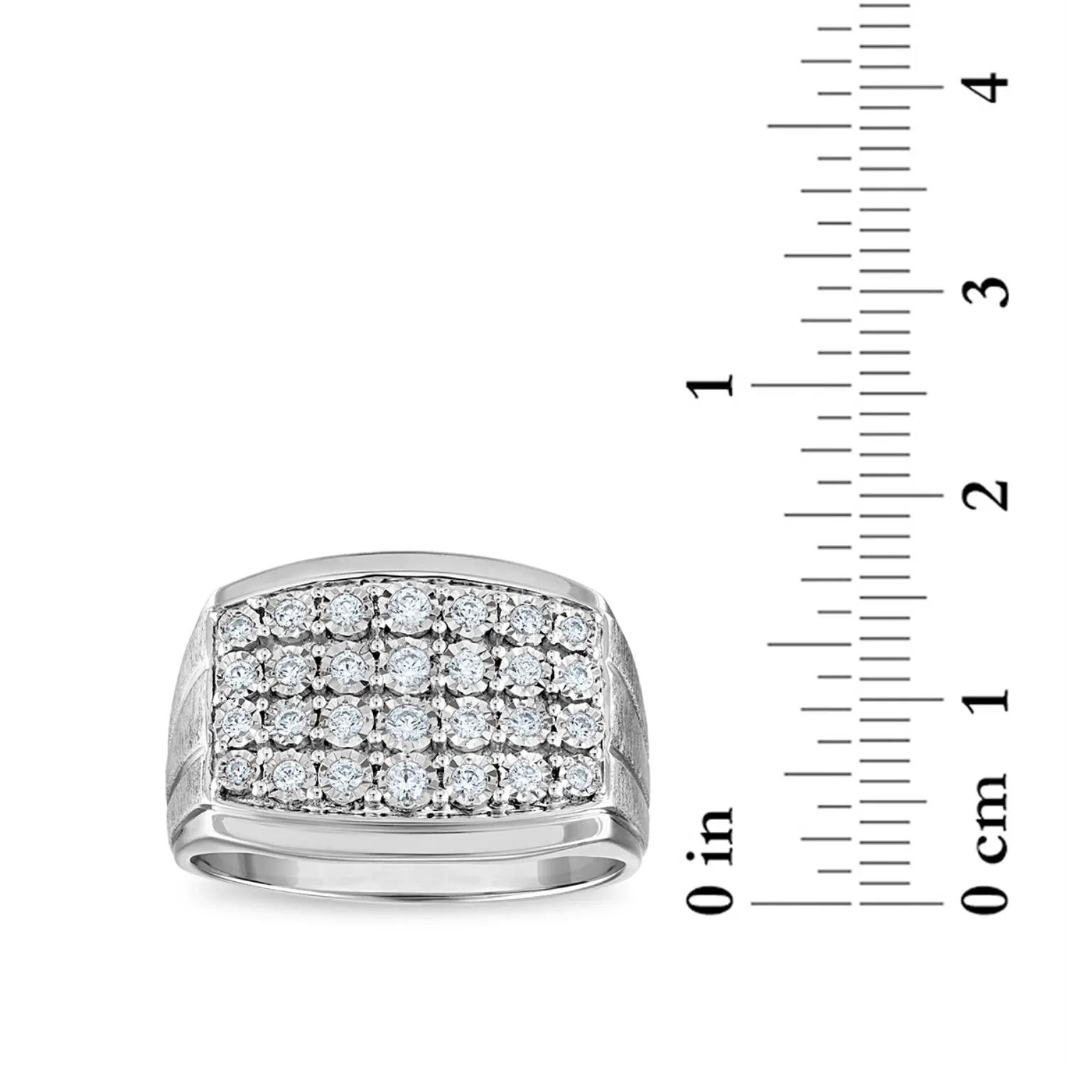 1/2 CTW Diamond Illusion Set Ring in Sterling Silver