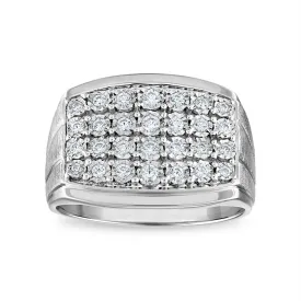 1/2 CTW Diamond Illusion Set Ring in Sterling Silver