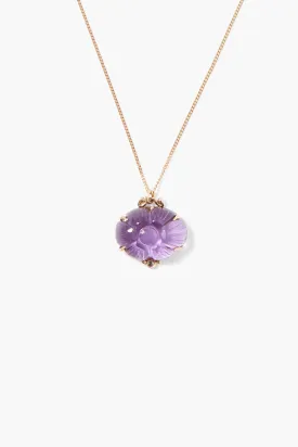 14k Dahlia Necklace Amethyst