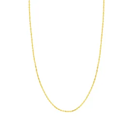 14k Yellow Gold Diamond Cut Chain 16"