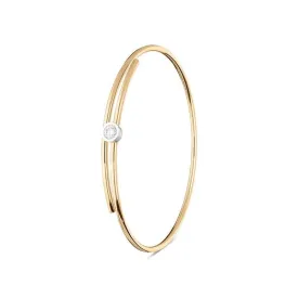 18ct Rose Gold 0.17ct Diamond Bangle