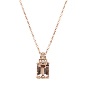 18ct Rose Gold 2.14ct Morganite & Diamond Maya Pendant