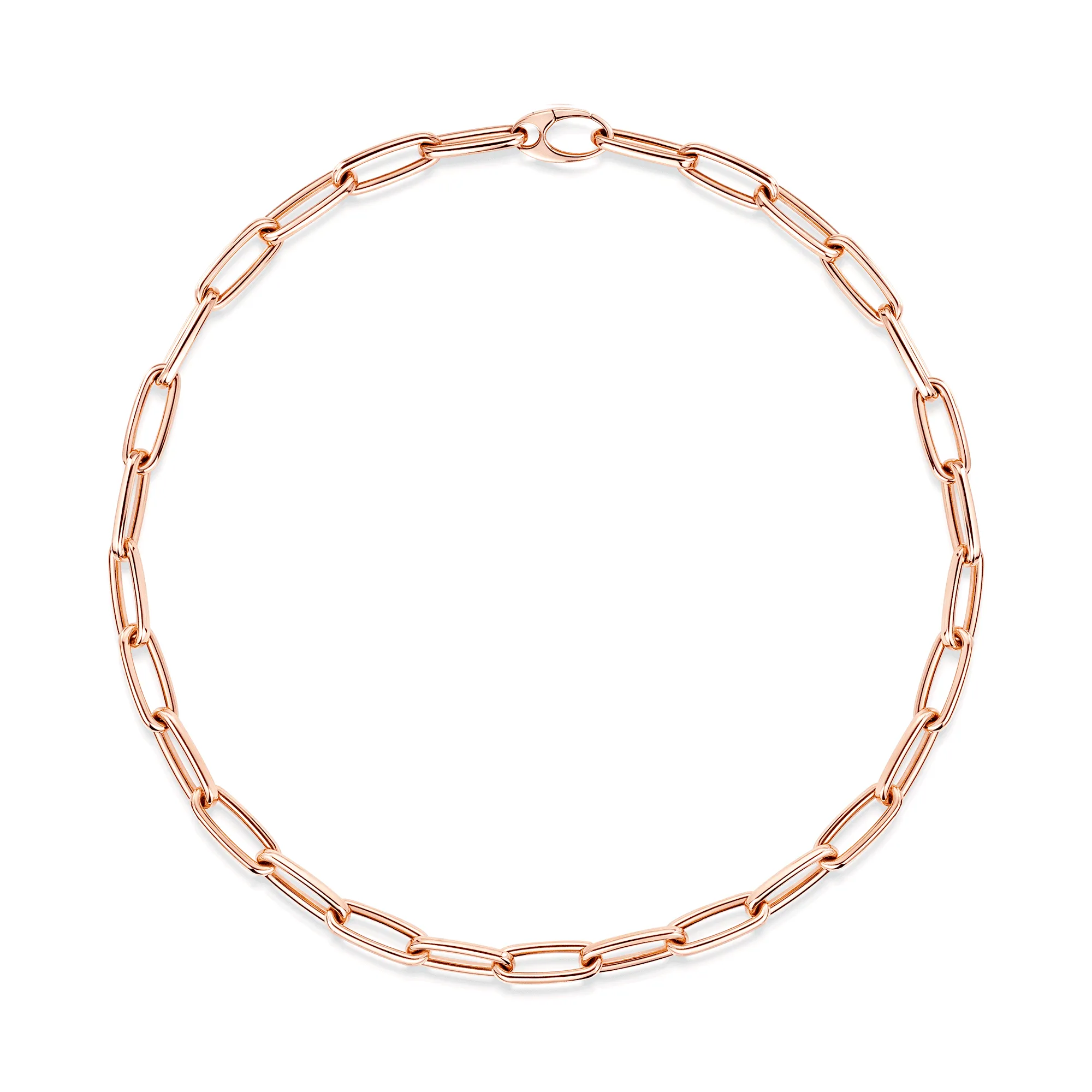 18ct Rose Gold Laguna Collection Open Link Necklace