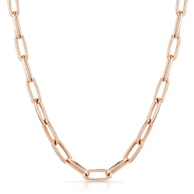 18ct Rose Gold Laguna Collection Open Link Necklace