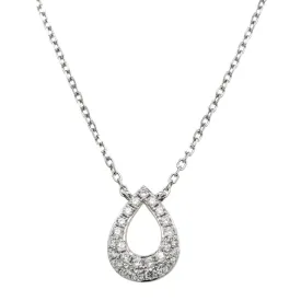 18ct White Gold .38ct Diamond Pendant