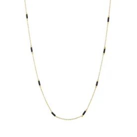 18" Onyx Bar Chain Necklace