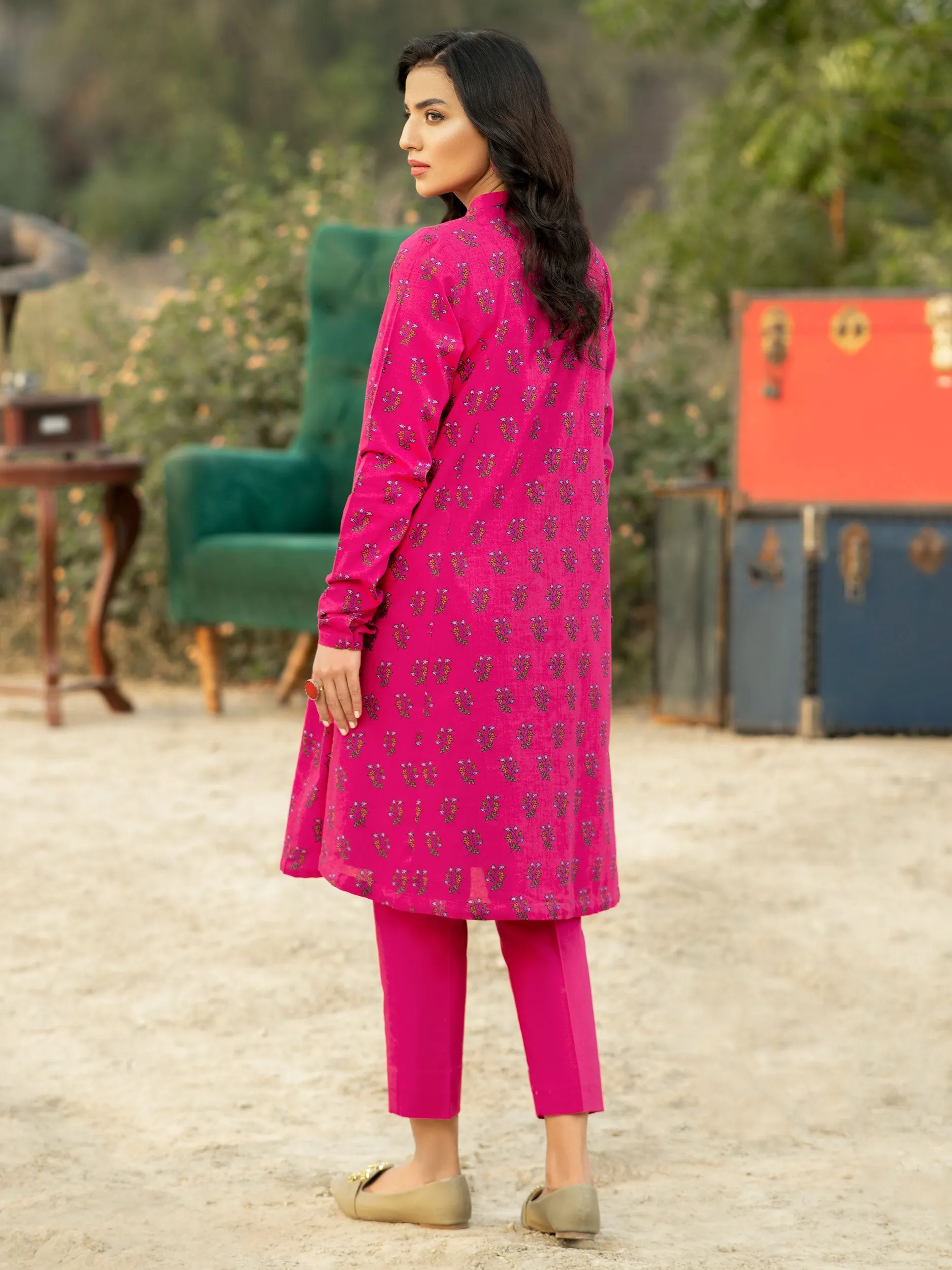 2 Piece Khaddar Suit-Printed (Unstitched)