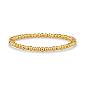 4mm Gold Beaded Bracelet