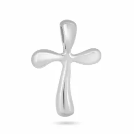 925 Sterling Silver Basic Bubble Cross Charm - CHARM0020