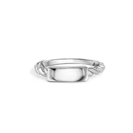 925 Sterling Silver Nickel Free Rhodium Plated Bar Tag Design Ring - GMR00368