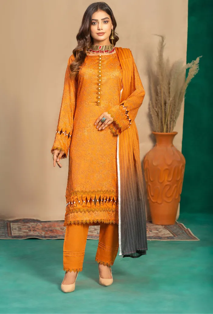 Aangan by Humdum Printed Lawn Unstitched 3Pc Suit D-07