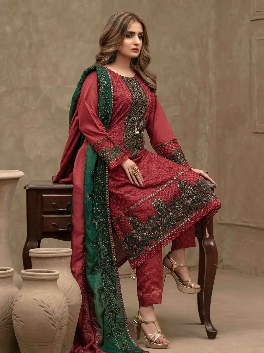 Aari Embroidered Lawn