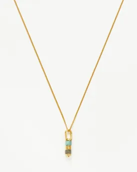 Abacus Beaded Spinning Pendant Necklace | 18ct Recycled Gold Vermeil on Recycled Sterling Silver