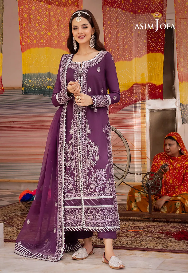 AJAB-08 EMBROIDERED LAWN SILK 3 PCS