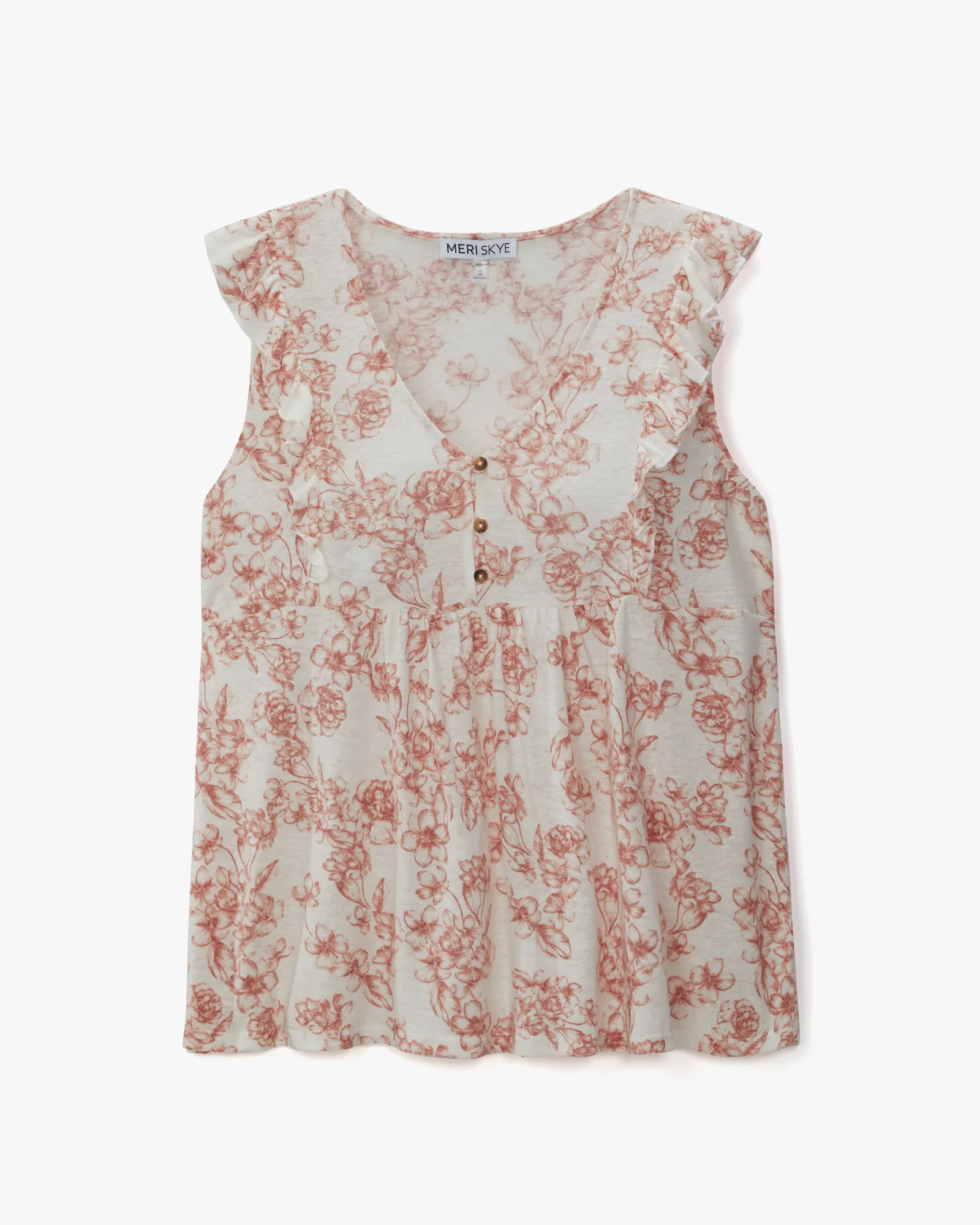 Alana Sleeveless Top | White / Pink