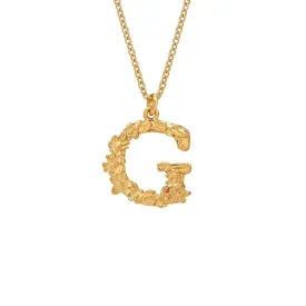 Alex Monroe Floral Letter G Necklace