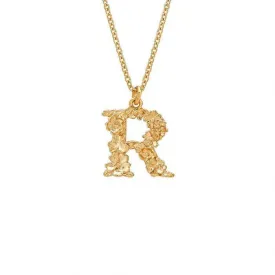 Alex Monroe Floral Letter R Necklace