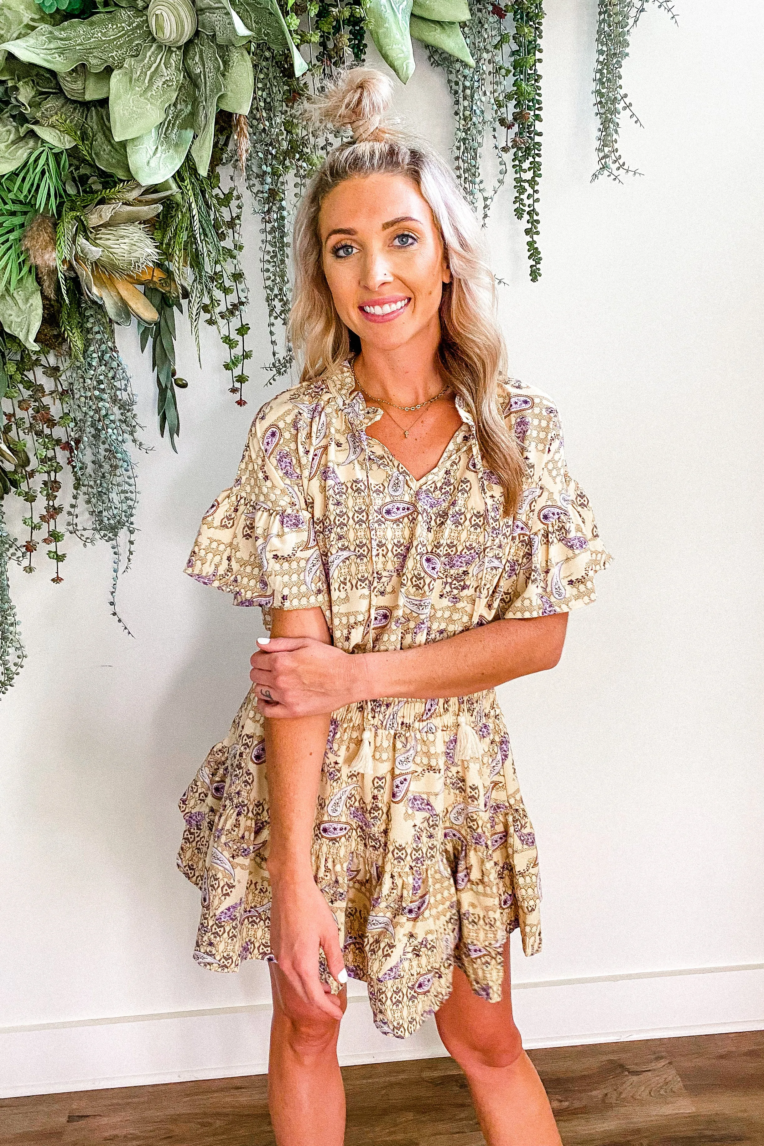 Alexis Paisley Printed Ruffle Dress | FINAL SALW