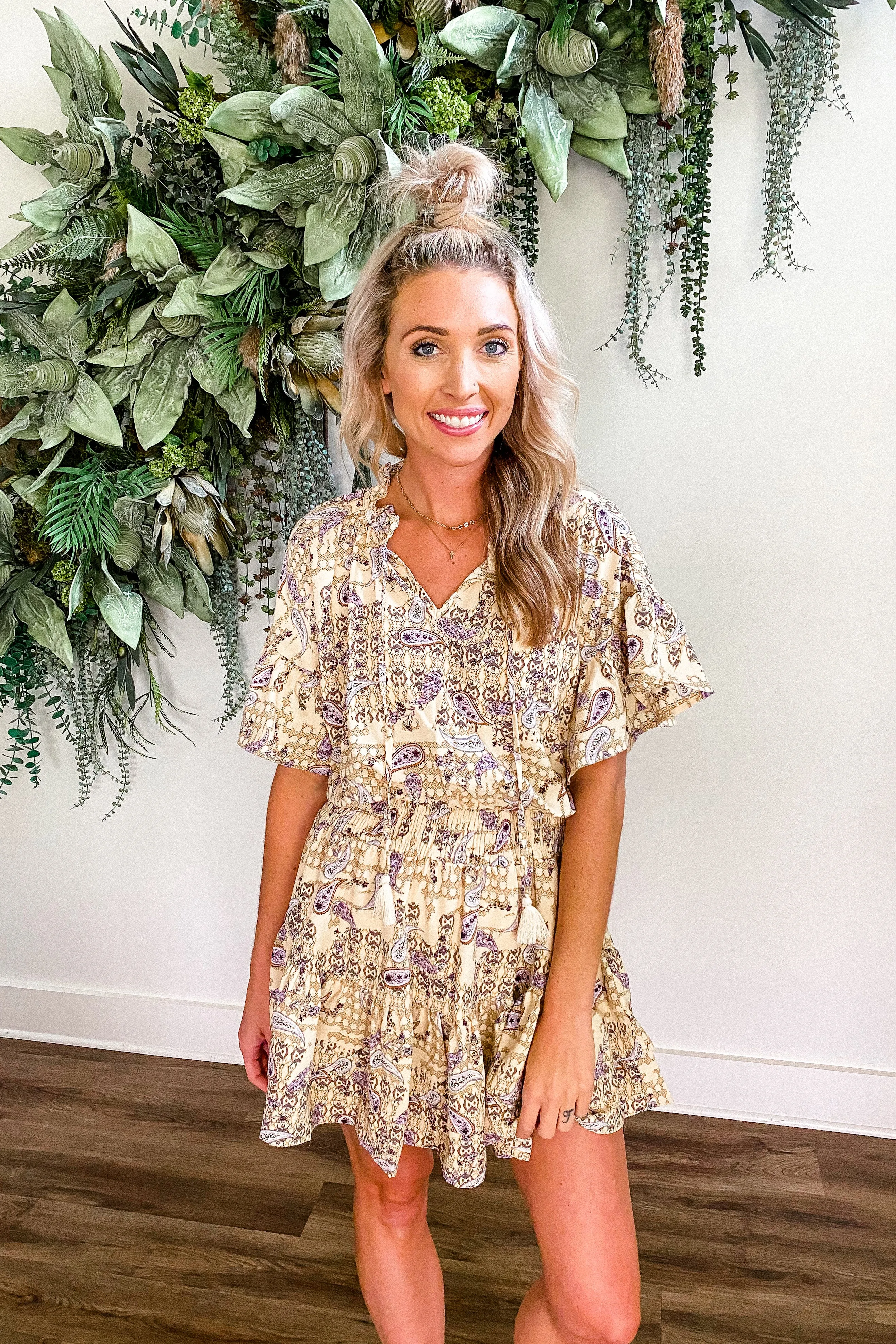 Alexis Paisley Printed Ruffle Dress | FINAL SALW