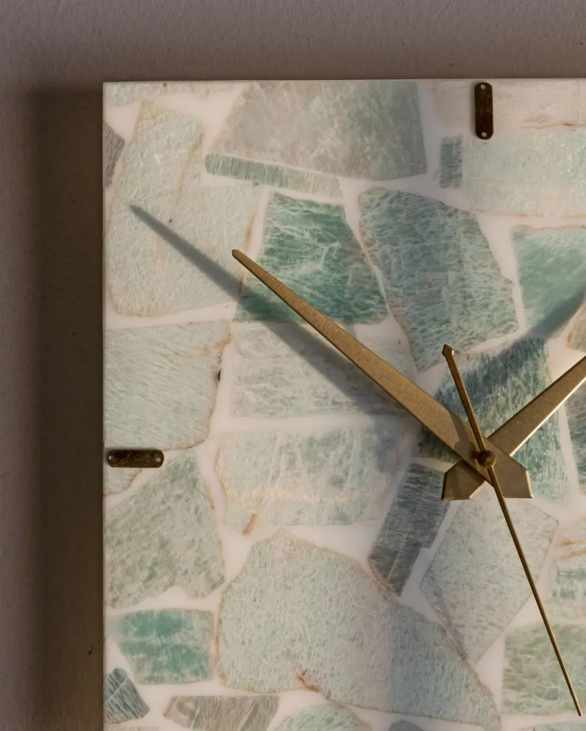 Amazonite Square Wall Clock | 10 x 10 inches