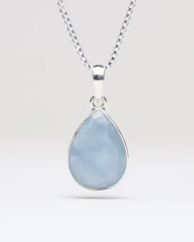 Aquamarine Teardrop Pendant