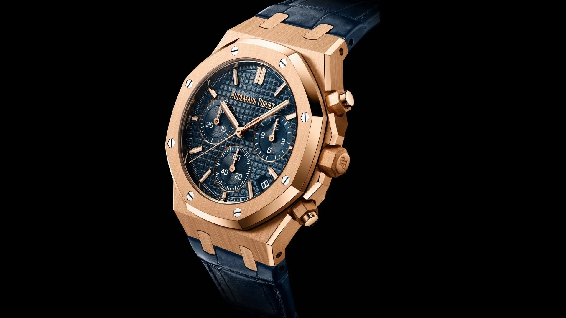 Audemars Piguet ROYAL OAK SELFWINDING CHRONOGRAPH “50TH ANNIVERSARY” BLUE STRAP BLUE DIAL (Ref # 26240OR.OO.D315CR.01)