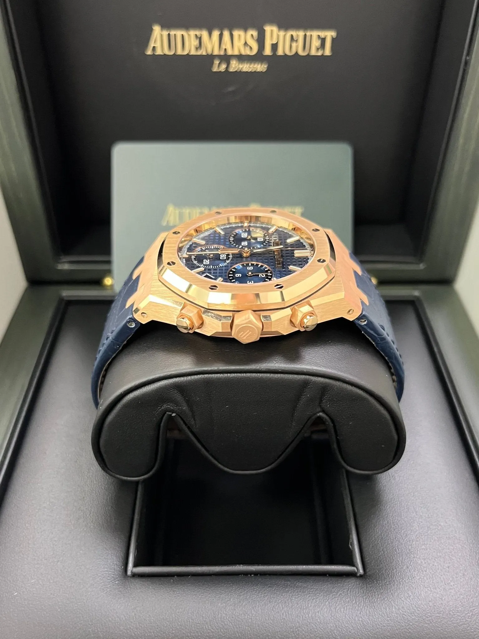 Audemars Piguet ROYAL OAK SELFWINDING CHRONOGRAPH “50TH ANNIVERSARY” BLUE STRAP BLUE DIAL (Ref # 26240OR.OO.D315CR.01)