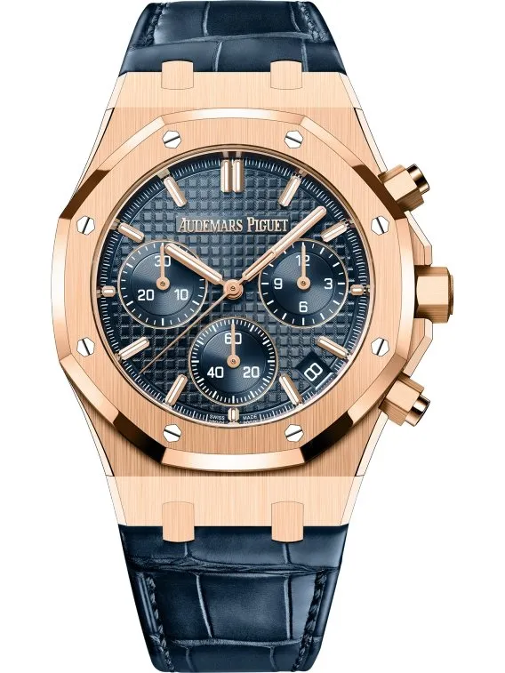 Audemars Piguet ROYAL OAK SELFWINDING CHRONOGRAPH “50TH ANNIVERSARY” BLUE STRAP BLUE DIAL (Ref # 26240OR.OO.D315CR.01)