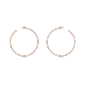 Aura - Rose Gold and Diamond Hoops