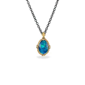 Australian Opal Oval Contrast Necklace