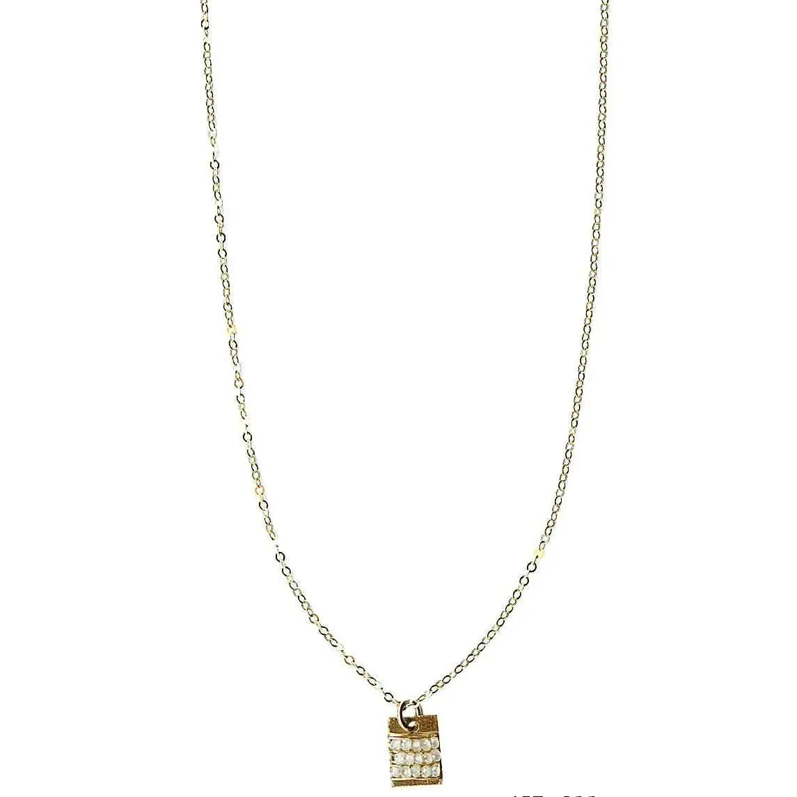 Bars Necklace 4986 with White Natural Zircon by Michelle Pressler Jewelry