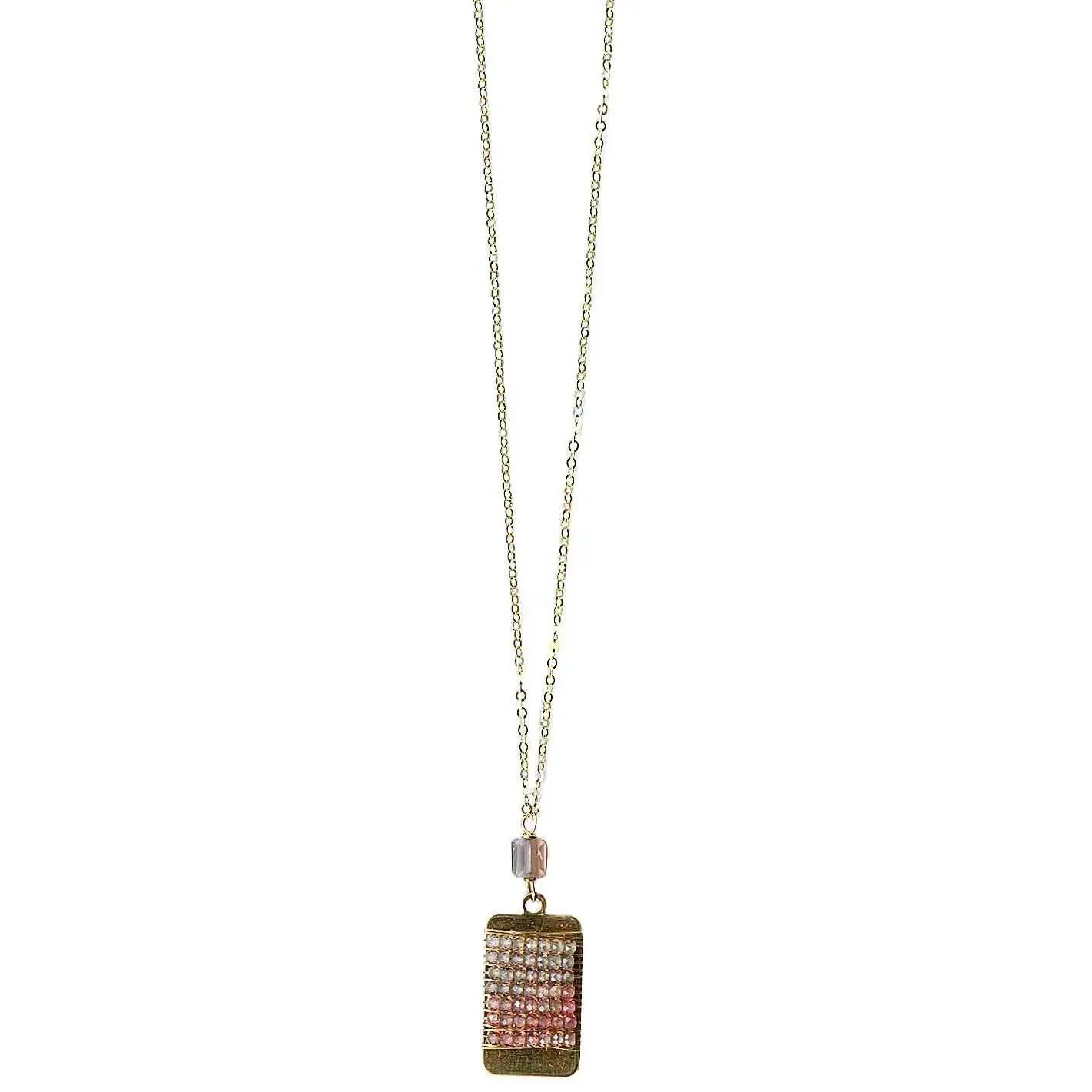 Bars Necklace 4988 with Multi Colored Spinel by Michelle Pressler Jewelry