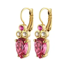 BERLE SHINY GOLD ROSE EARRINGS