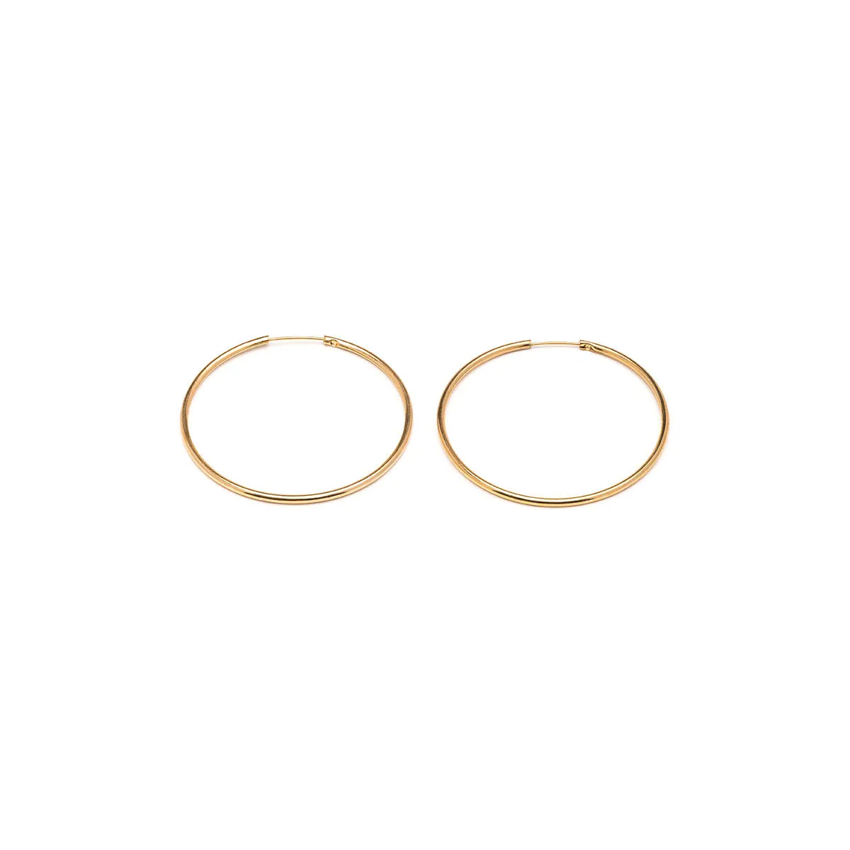 Big Endless Gold Hoop Earrings