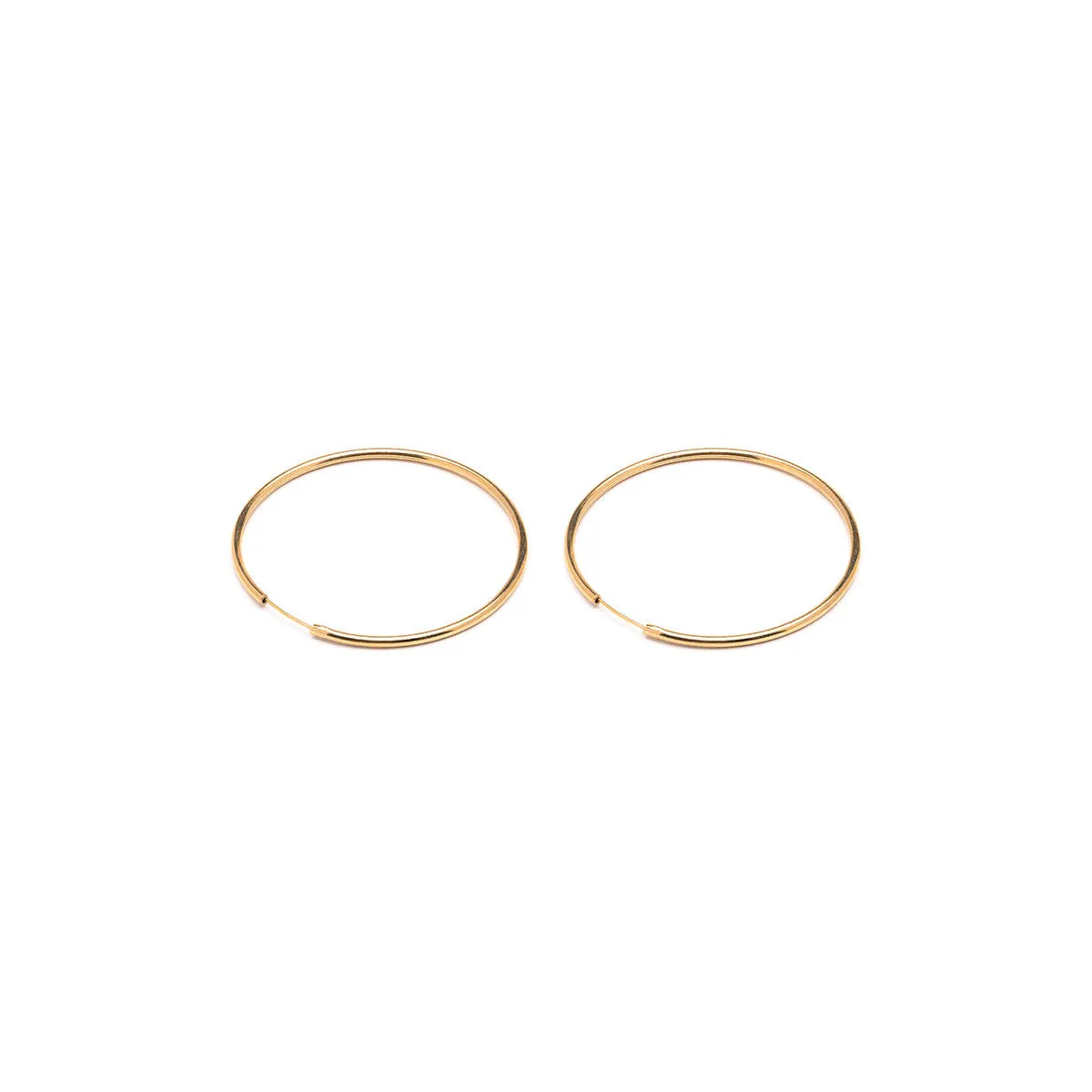 Big Endless Gold Hoop Earrings