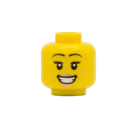 Big Grin / Closed Eyes Singing - LEGO Minifigure Head