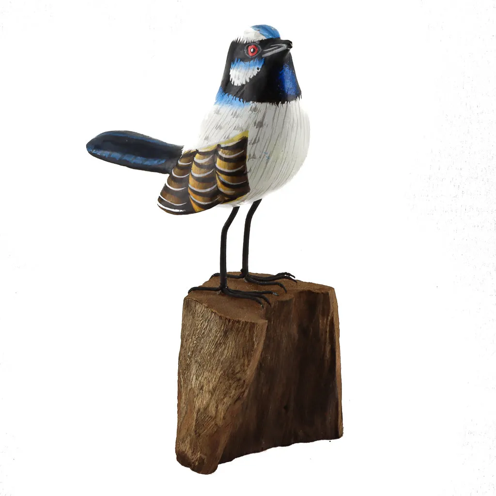 Blue Bird on Wood