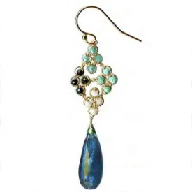 Blue Kyanite Turquoise Earrings 4717A by Michelle Pressler Jewelry