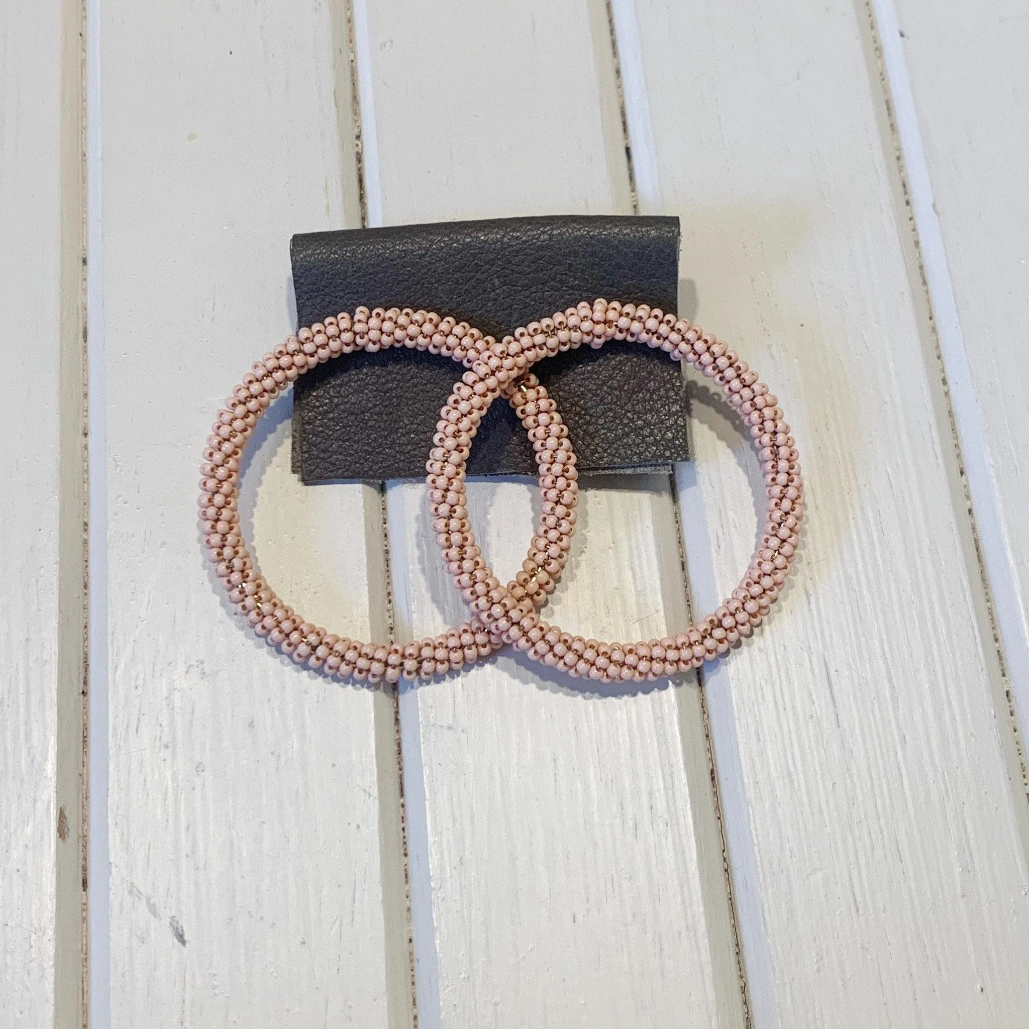 Bohemian Seed Bead Hoops - 1 pair