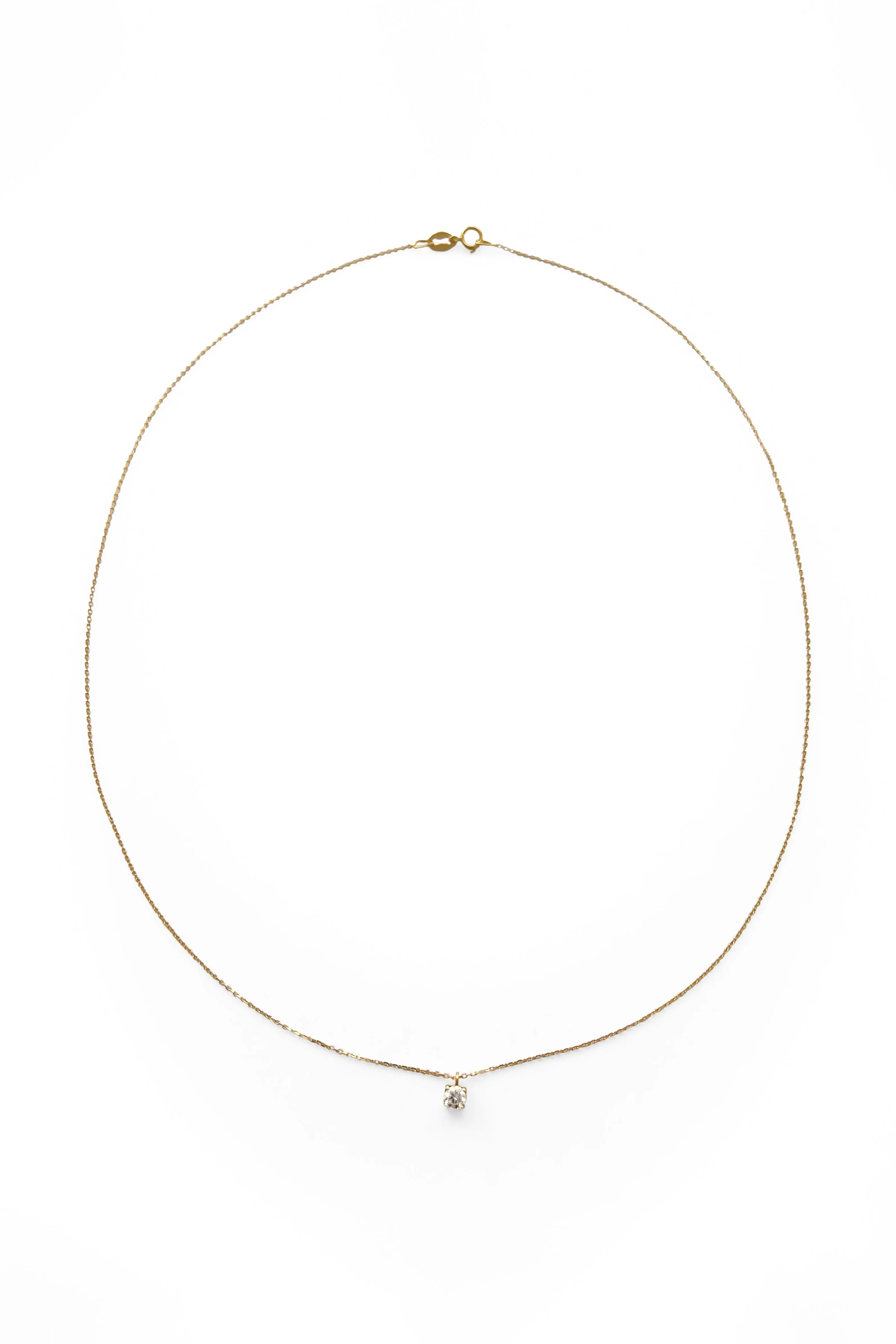 Box diamond gold necklace