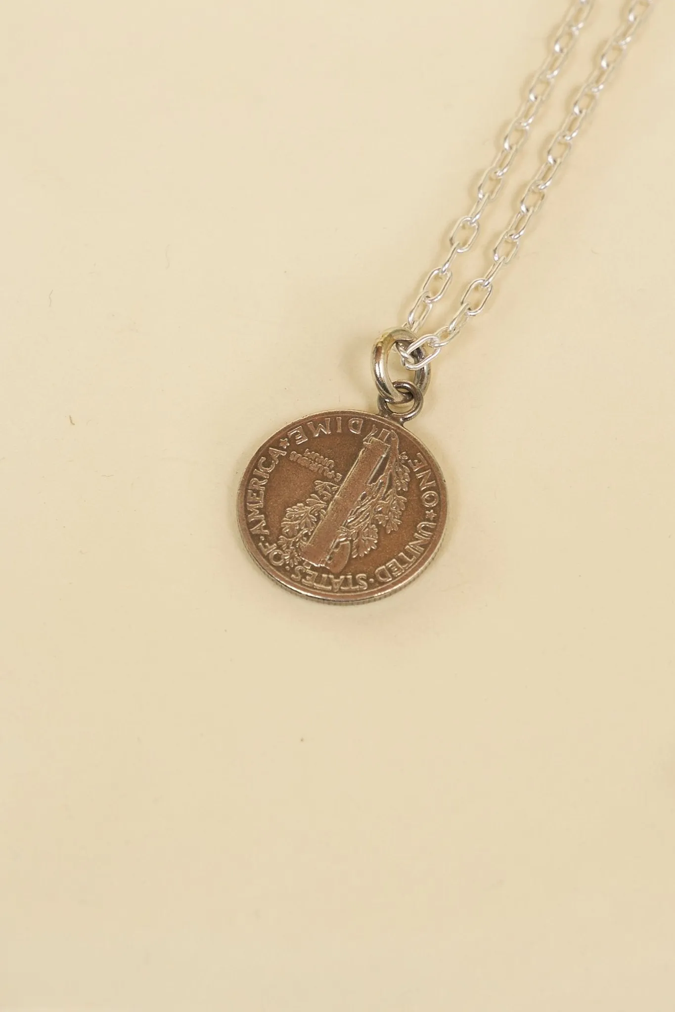 Button Works Mercury Dime Coin Necklace - Star