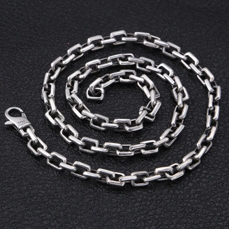 Cable Link Chain Sterling Silver Necklace