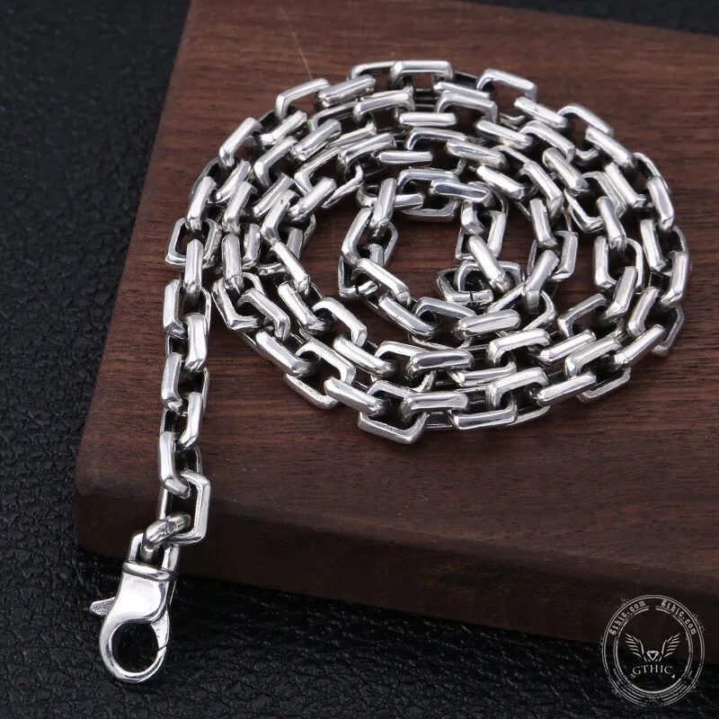 Cable Link Chain Sterling Silver Necklace