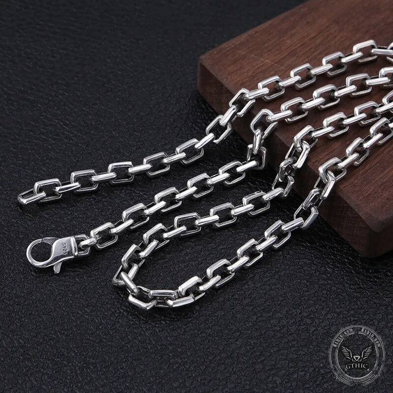 Cable Link Chain Sterling Silver Necklace