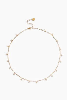 Cayman Short Necklace ~ White Pearl