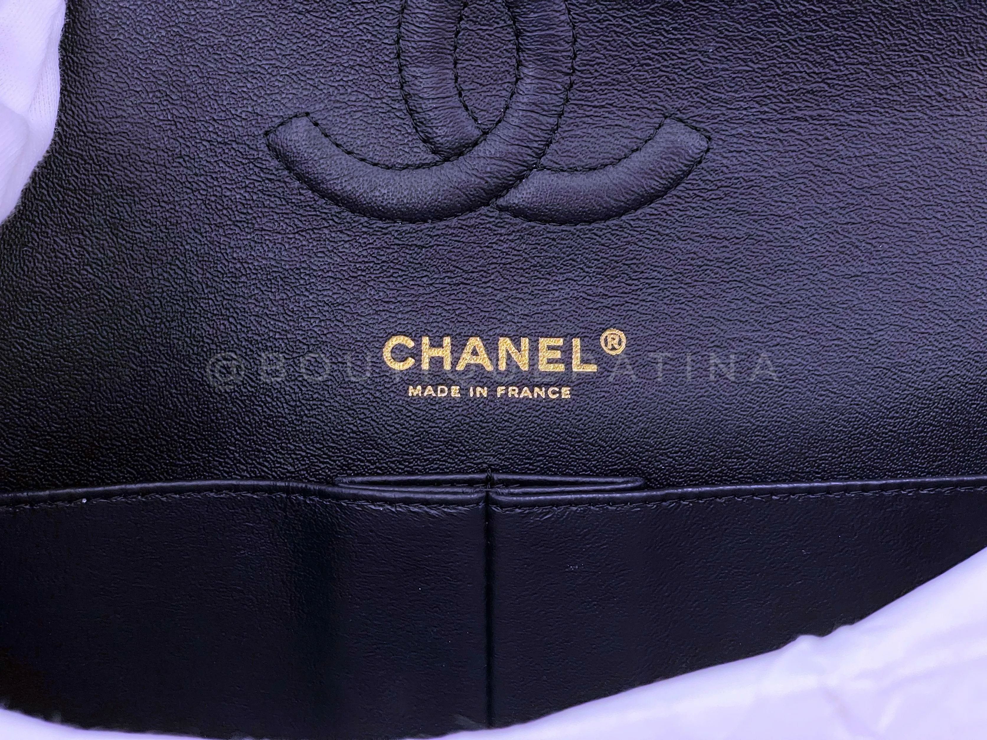 Chanel 16C Navy Blue Caviar Medium Classic Double Flap Bag GHW